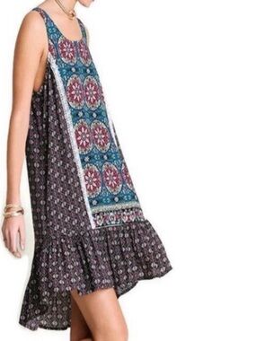 Umgee Boho Slip Dress Swings Sleeveless dress Festival M